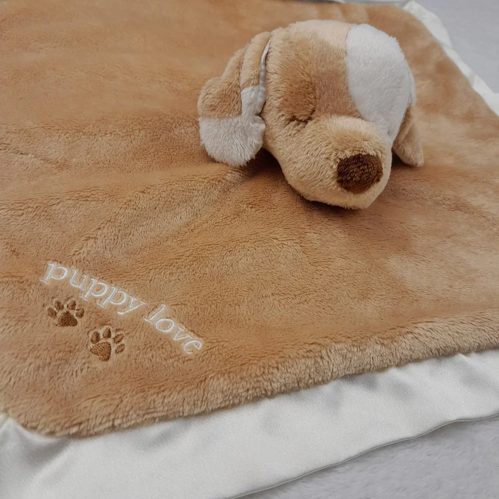 Douglas Baby Lil Snugglers Puppy Love Security Blanket Tan Dog Lovey 1406 NWT